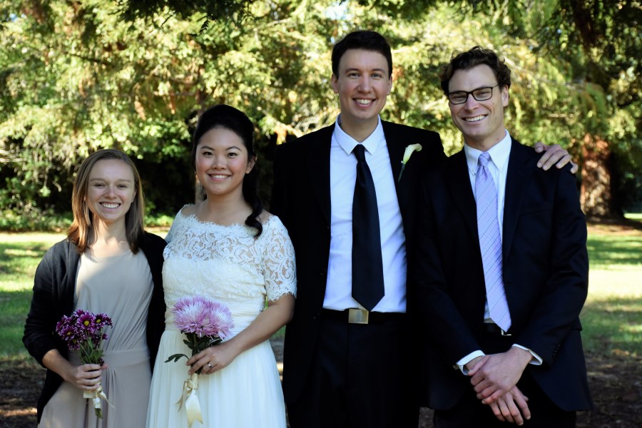 Bri, Monika, John and JR - Wedding Party, November 2016 in Montecito